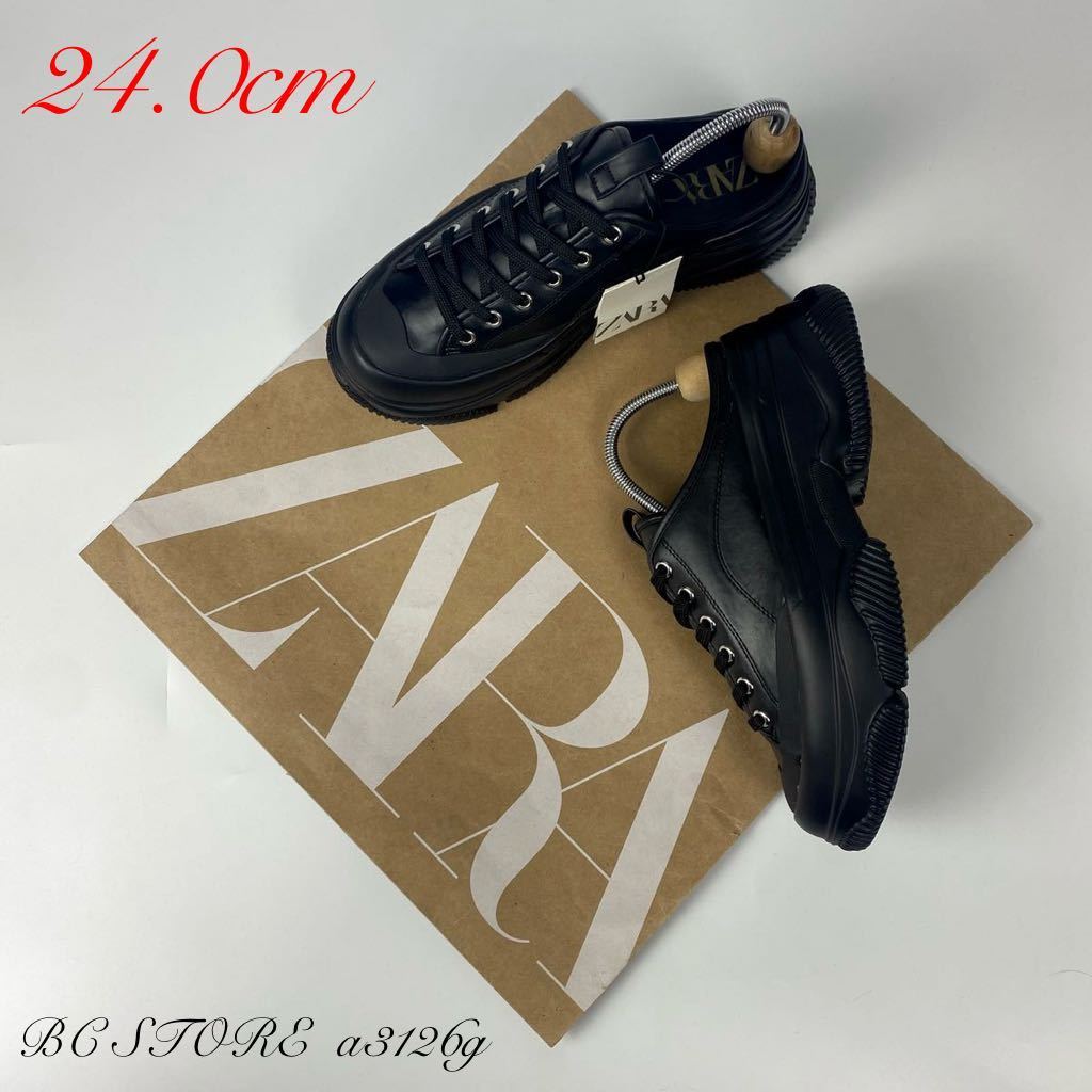 新品 ZARA 厚底クロッグシューズ 24 0cm 37 BLACK レディース 新品 ZARA 厚底クロッグシューズ 24 0cm 37 BLACK レディース