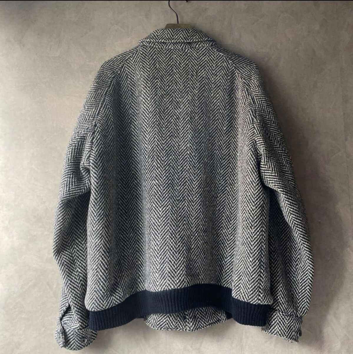極上/美品】Burberry 一枚袖ツイードハリントンジャケット 極上/美品】Burberry 一枚袖ツイードハリントンジャケット