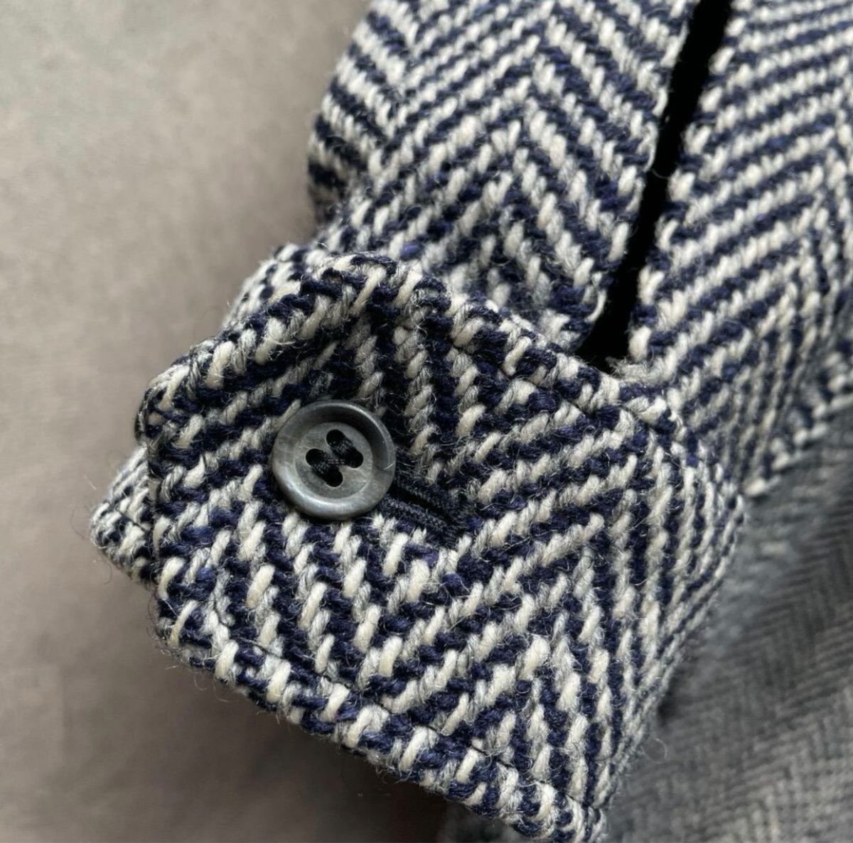 極上/美品】Burberry 一枚袖ツイードハリントンジャケット 極上/美品】Burberry 一枚袖ツイードハリントンジャケット