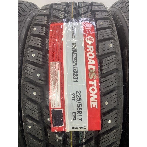 2010年製 10分山 ROADSTONE WINGUARD 231 225/55R17 97T 4本/札幌市手渡し可/中古スパイクタイヤ F_125_画像4