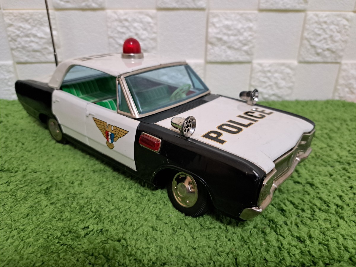 ブリキ パトカー stick shift police car _画像2