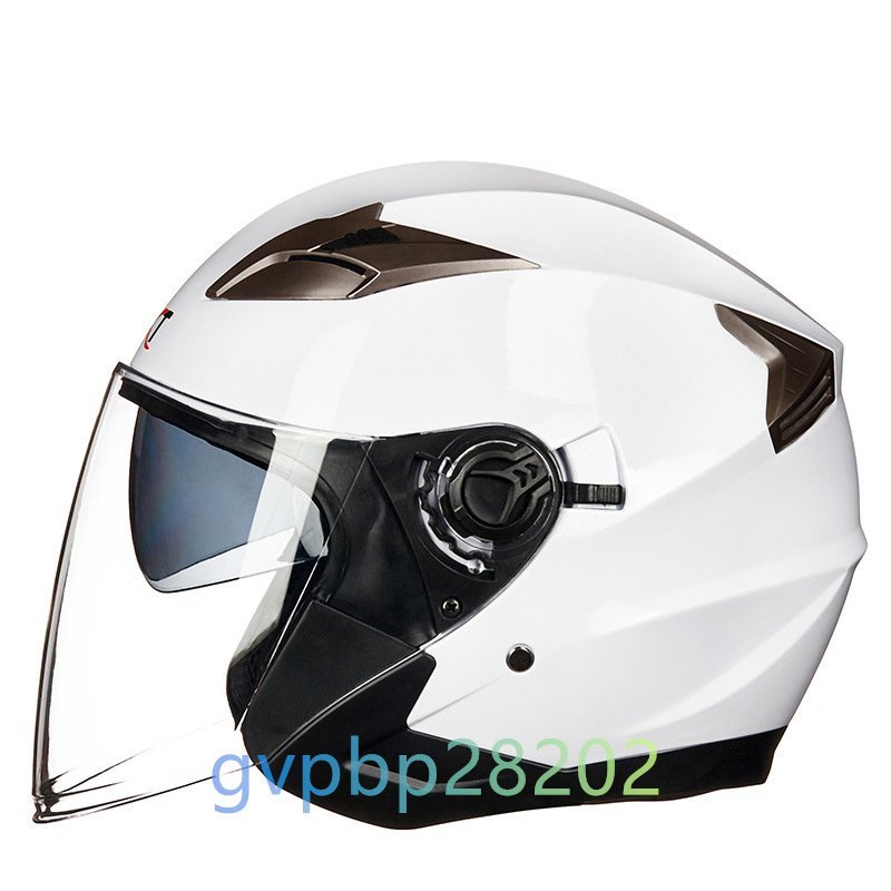 GXT ダブルレンズ ジェットヘルメット フルフェイスヘルメット 内蔵サングラス 通気 サイズ、8色　選択可能_画像1