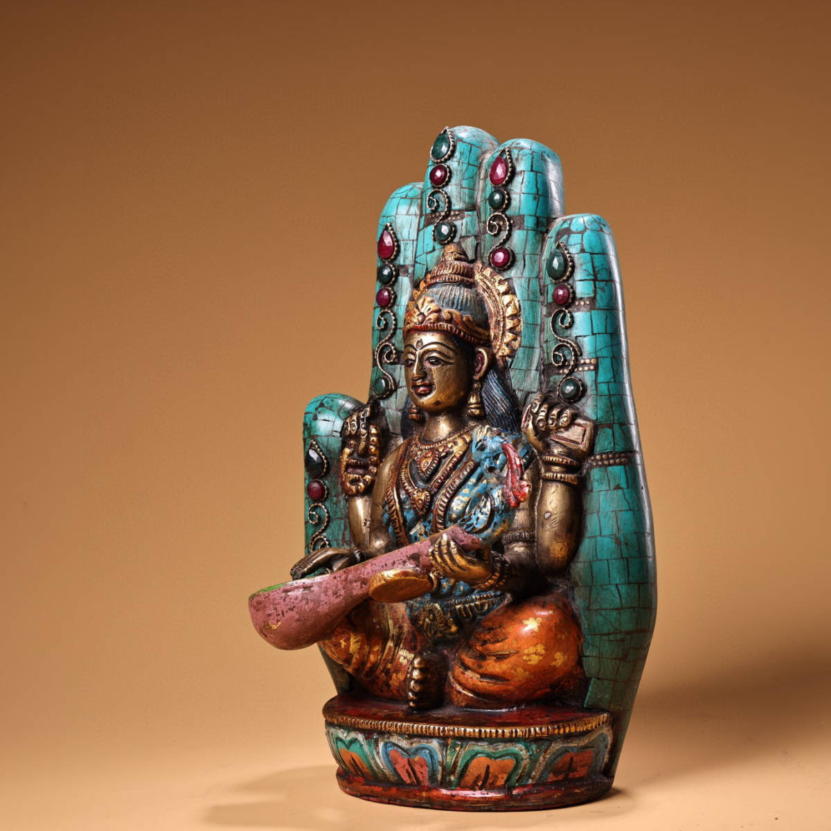 古寶奇蔵】銅製・塗金・祥龍觀音像・置物・賞物・中国時代美術 古寶奇蔵】銅製・塗金・祥龍觀音像・置物・賞物・中国時代美術
