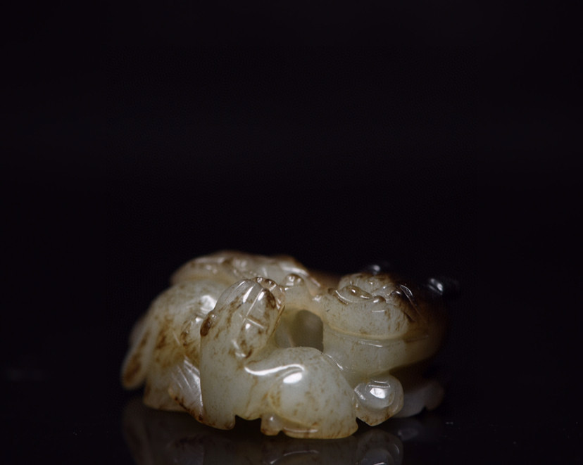 古びた蔵『清 古寿山石 芙蓉石彫り 子母牛鈕印章 冷君銘 共箱 古びた蔵『清 古寿山石 芙蓉石彫り 子母牛鈕印章 冷君銘 共箱