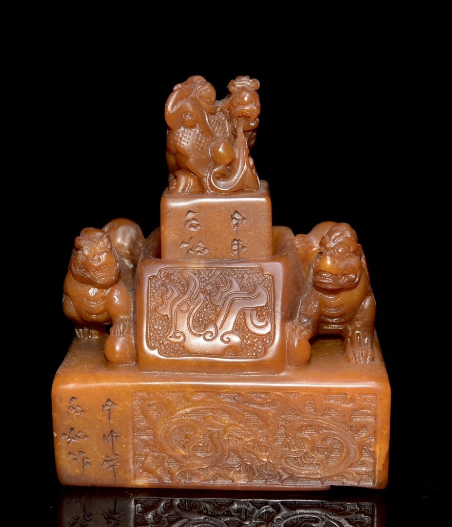 聚寶齋*寿山石手工彫*鳥語花香印】 印鑒 篆刻印 中国古美術 - 印鑑 聚寶齋*寿山石手工彫*鳥語花香印】 印鑒 篆刻印 中国古美術 - 印鑑