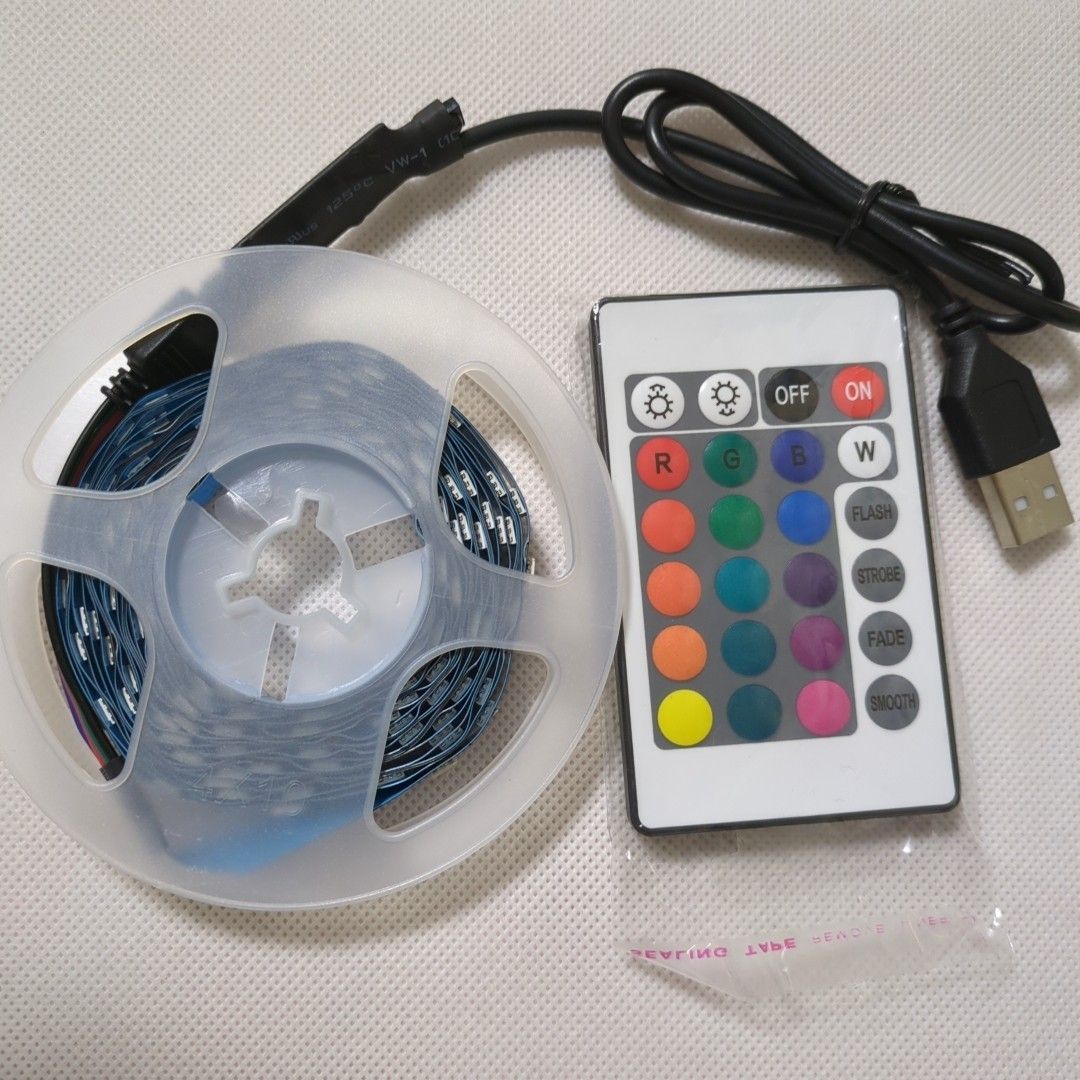 LEDテープライト 4ｍ ledライト USB 照明 調光 ライト 間接 イルミネーション ムードライト ルームライト  リモコン