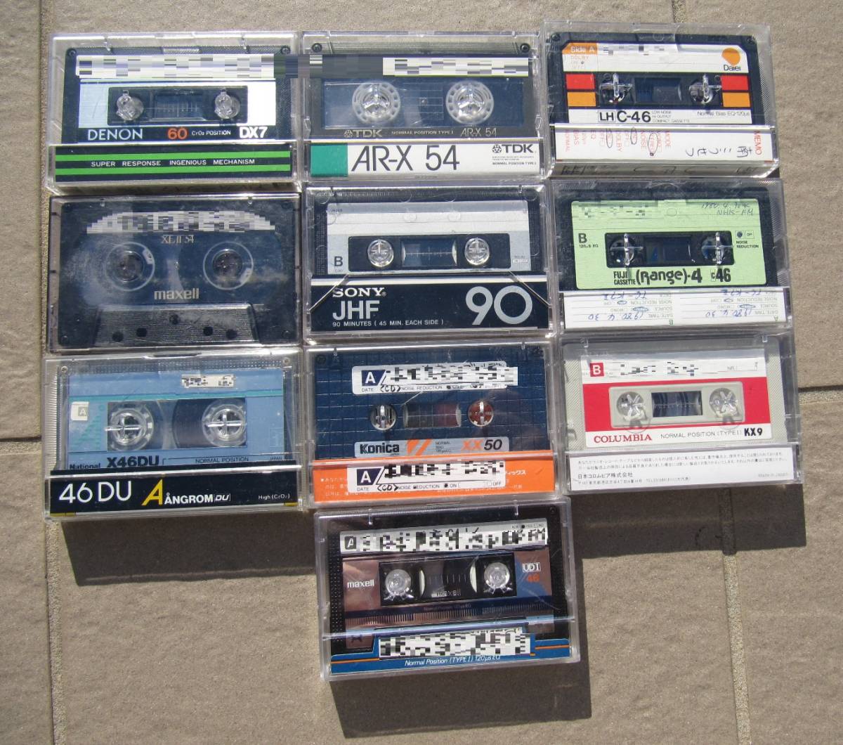 古い　カセットテープ　録音済み　使用済み　大量まとめて　200本以上　TDK maxell SONY DNON FUJI　KONICAなど　ジャンク_画像6