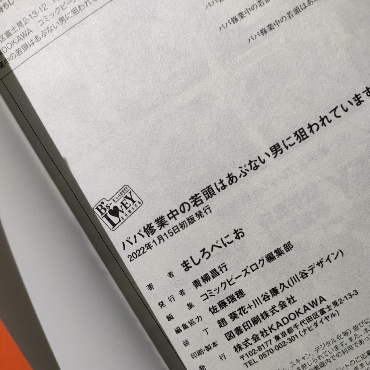 ゴールデンスパークル　鈴丸みんた/僕のヒーローは秘密がいっぱい　ハシモトミツ/狼のボニート　隈世アキラ/パパ修行中の若頭~ましろべにお