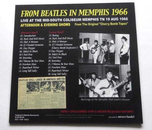 紙ジャケ★ビートルズ・メンフィス・コンサート 1966 / From Beatles In Memphis 1966★THE BEATLES_画像4