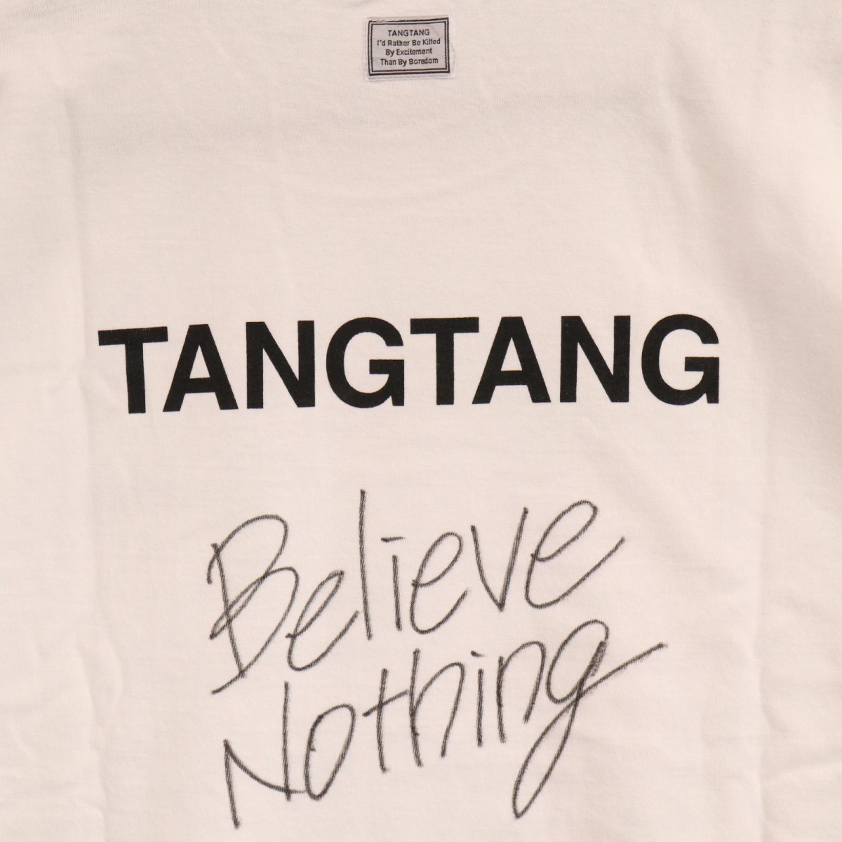 未使用品 TANGTANG / DRAWING タンタン ドローイング 手描き クルーネック Tシャツ 半袖 カットソー 表記サイズXL_画像7