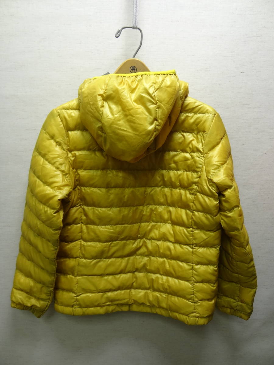  nationwide free shipping Uniqlo UNIQLO child clothes Kids mustard Karashi mustard color Parker attaching Ultra light down jacket 140 size 