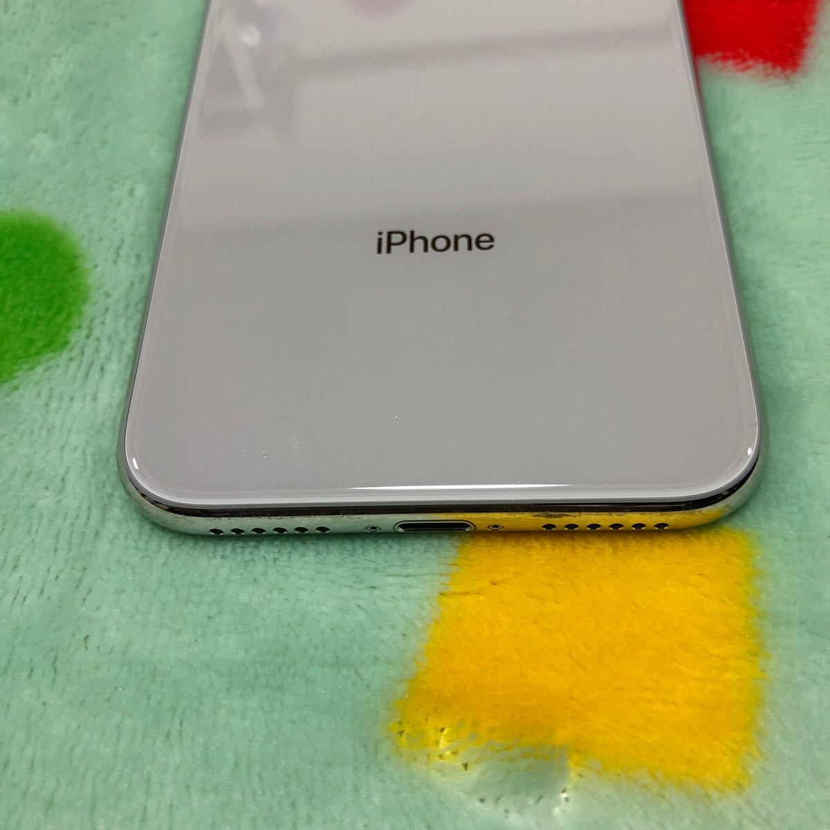 1円〜 SIMフリー iPhoneX シルバー　64GB 判定○ 送料無料 バッテリー76%_画像4