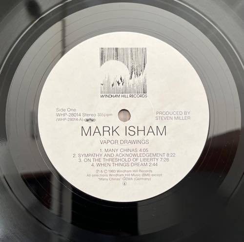 LP 帯付 日本盤 国内盤 レコード Mark Isham / Vapor Drawings WHP-28014 マーク・アイシャム / ヴェイパー ドローイングス_画像8