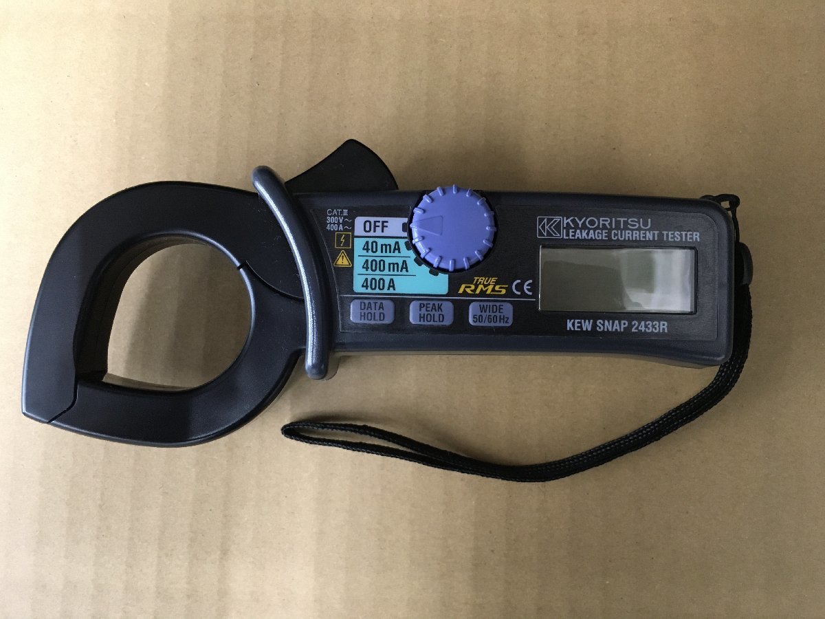 【中古品】★共立電気計器 (KYORITSU) 2433R キュースナップ・漏れ電流・負荷電流測定用クランプメータ　T2202　ITFPCRRK72SO_画像2