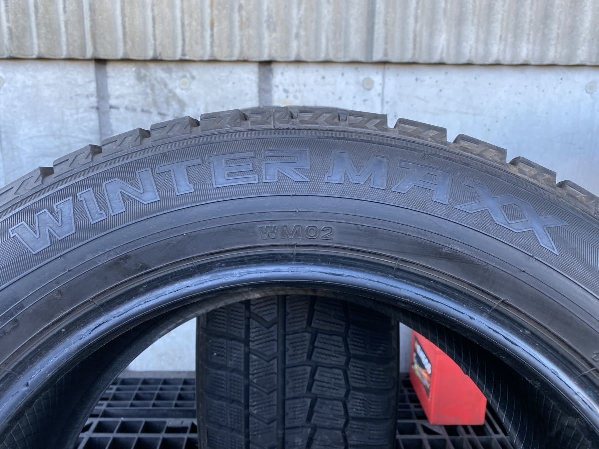 J3390　送料無料☆深溝スタッドレス　DUNLOP WINTER MAXX WM02　225/55R17 97Q　2本価格　2018年製_画像6