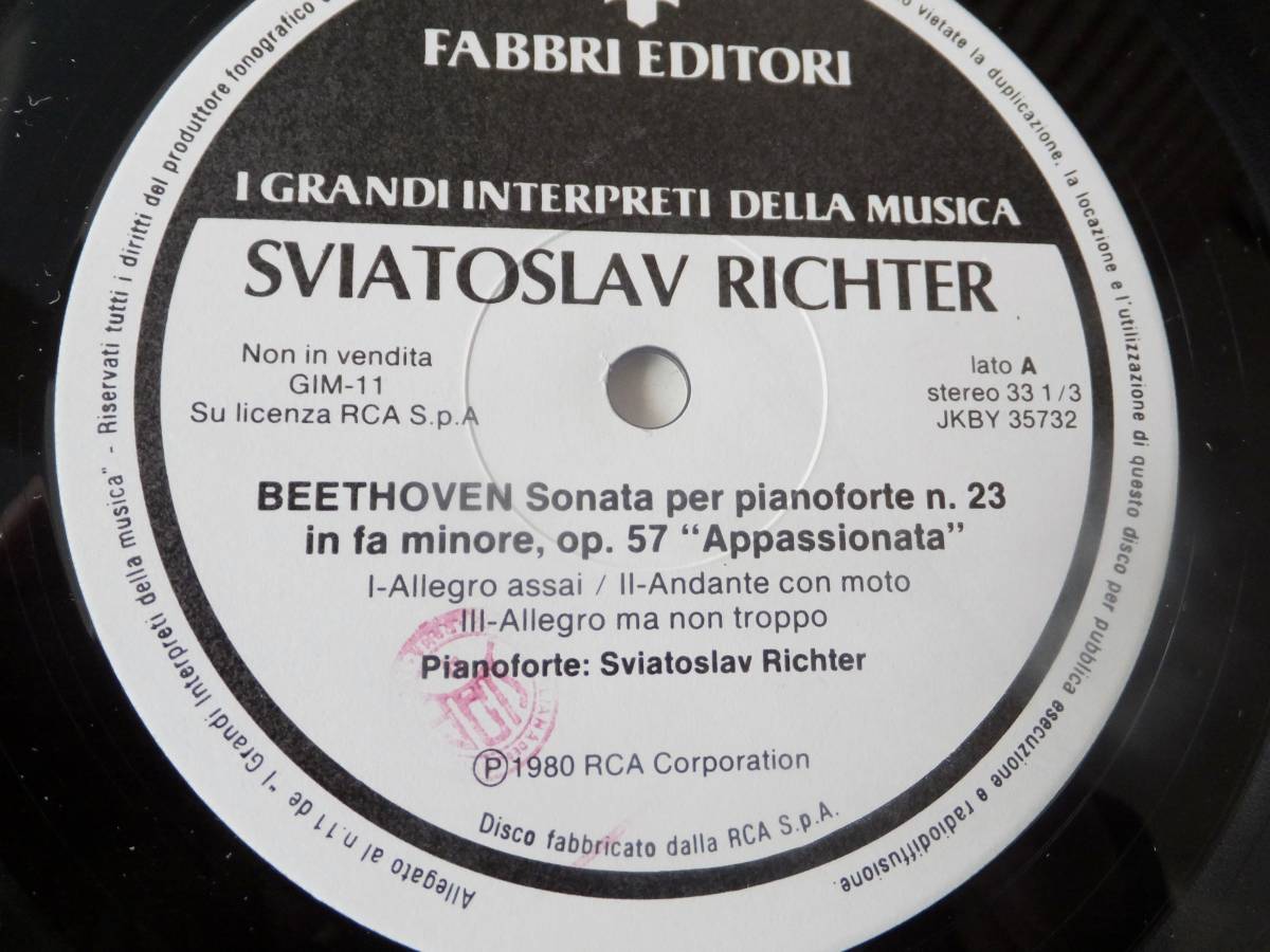 伊RCA盤ウクライナ出身鉄のカーテン内で(幻のピアノの巨匠)だった(リヒテル)が初めて西側に出たライヴ録音ベートーヴェン熱情と葬送ソナタ_画像4