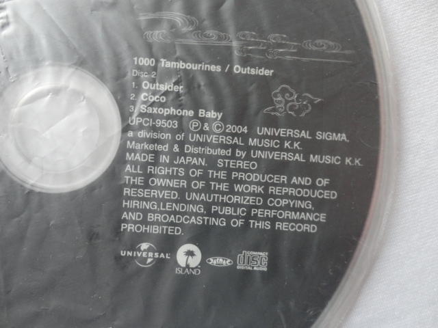 初回限定生産『1000 Tambourines/Outsider』ROSSO　平成１６年　紙ジャケ　CD２枚　ユニバーサル・シグマ_画像8