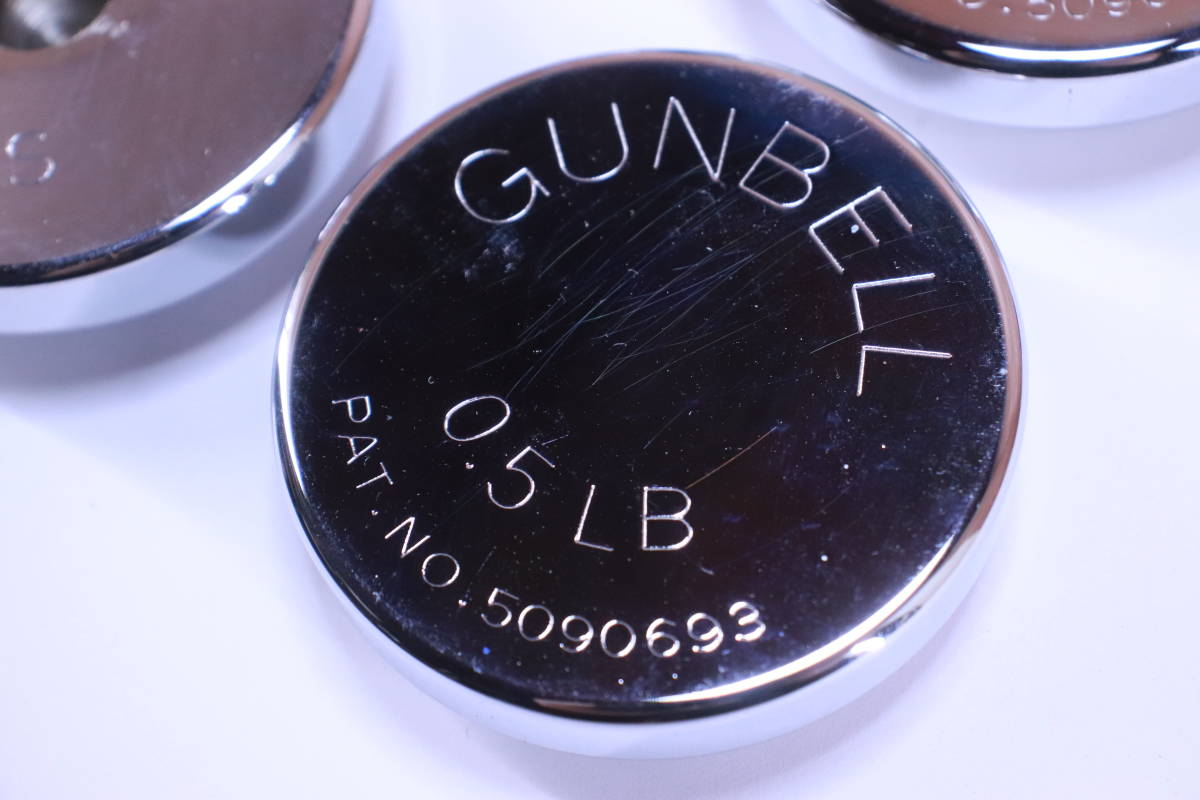 未使用! ダンベル GUNBELL ポンド表記 長期保管品 片方1～5ポンド調整可能 左右で最大10ポンド ケース入り■(F8563)_画像6