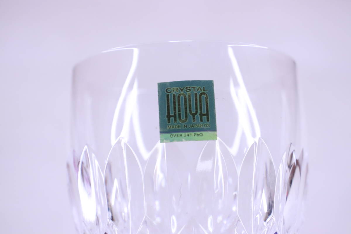 HOYA CRYSTAL ワイングラス 1ダース(12個セット) 長期保管品 高さ14.5cm 現状品■(F8601)_画像6
