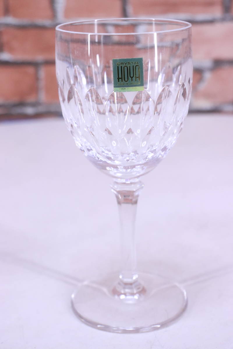 HOYA CRYSTAL ワイングラス 1ダース(12個セット) 長期保管品 高さ14.5cm 現状品■(F8601)_画像5