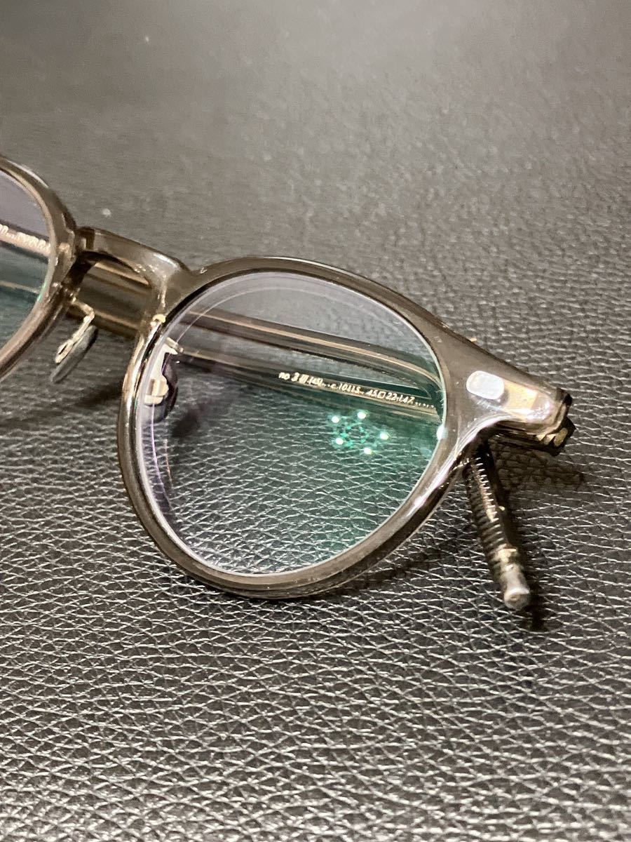 年内最終価格　10 eyevan テンアイヴァン　 no 3 Ⅲ (45) セルロイド　 シルバー　silver925 眼鏡 メガネ サングラス ライトグレー　　 _画像2