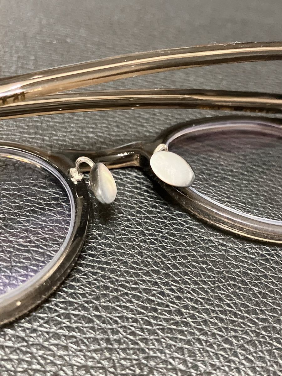 年内最終価格　10 eyevan テンアイヴァン　 no 3 Ⅲ (45) セルロイド　 シルバー　silver925 眼鏡 メガネ サングラス ライトグレー　　 _画像4