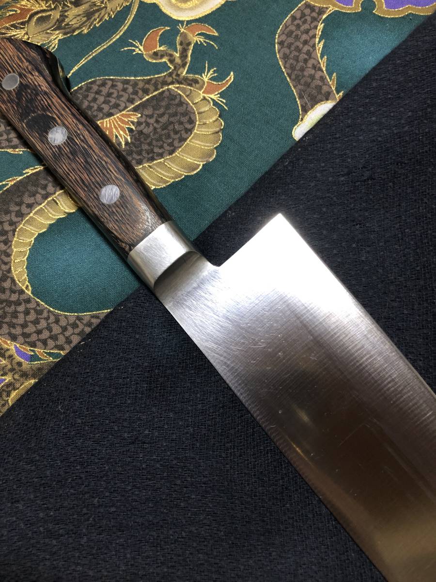 【中古美品・研ぎ済み】【モリブデン鋼】　堺源吉　三徳包丁　和包丁　刃物　霞包丁　ナイフ　料理　釣り　板前　寿司職人