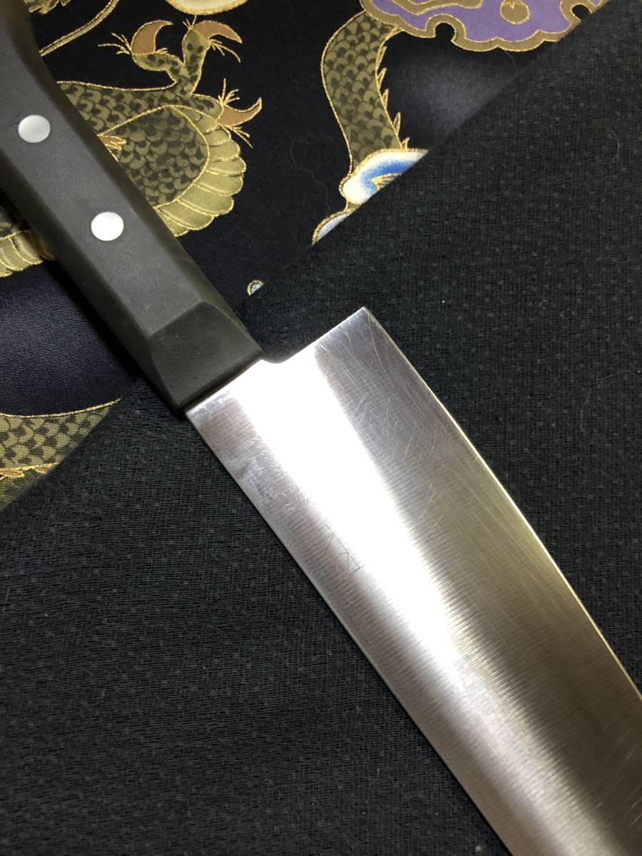 【中古美品・研ぎ済み】【関孫六・わかたけ】　モリブデン鋼　三徳包丁　和包丁　刃物　霞包丁　ナイフ　料理　釣り　板前　寿司職人_画像7