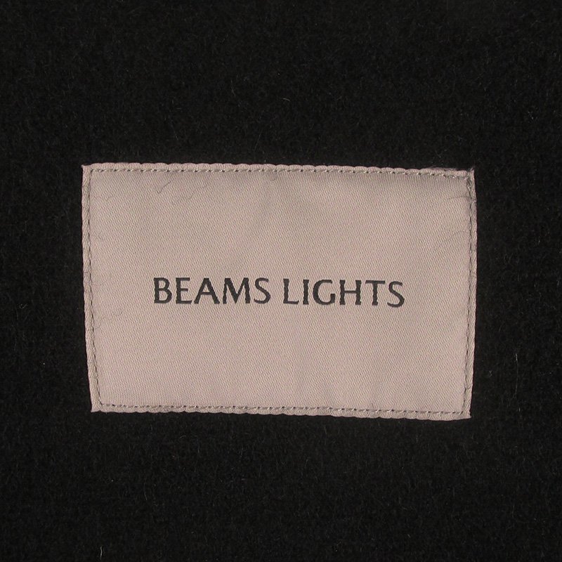 LFJ23338 BEAMS LIGHTS ビームス ライツ ノーカラー ベルテッド コート M 未使用 ブラック_画像4