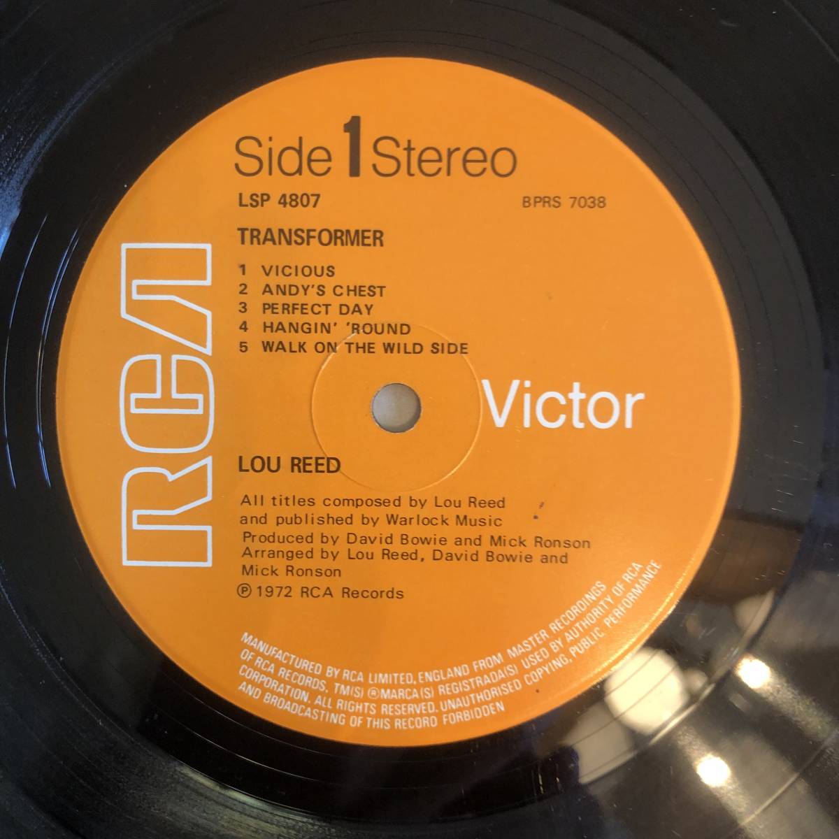 『閉店でロックレコード安値放出中』UK Original 初回 RCA Victor LSP 4807 TRANSFORMER Lou Reed MAT: 1/1_画像7