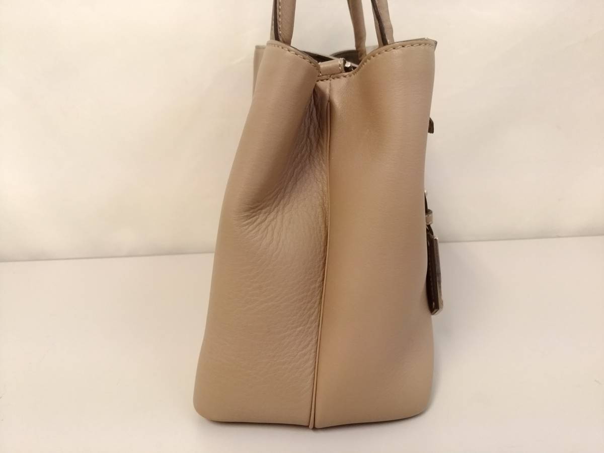 【美品】FENDI フェンディ プチトゥージュール 8BH253 2WAYバッグ/保存袋付き/ショルダー未使用/約20×28×12cm/グレージュ/01YZ121601-8_画像2