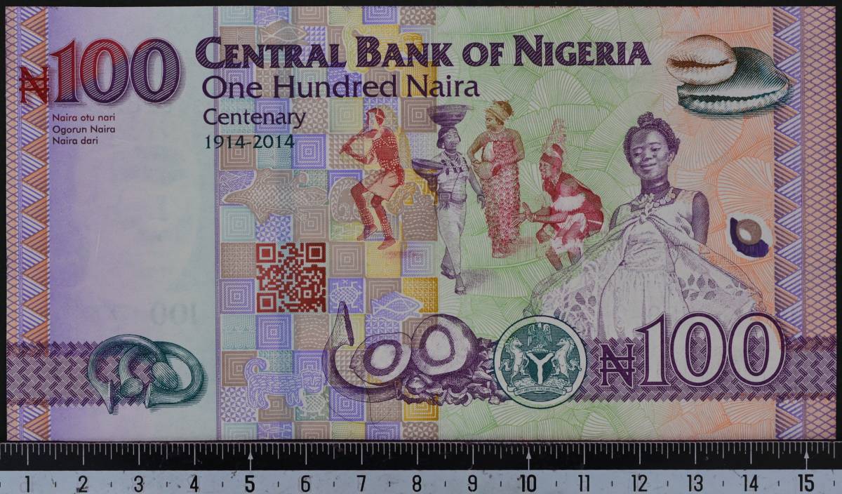 外国紙幣 ナイジェリア 2019年 未使用 100ナイラ_画像2