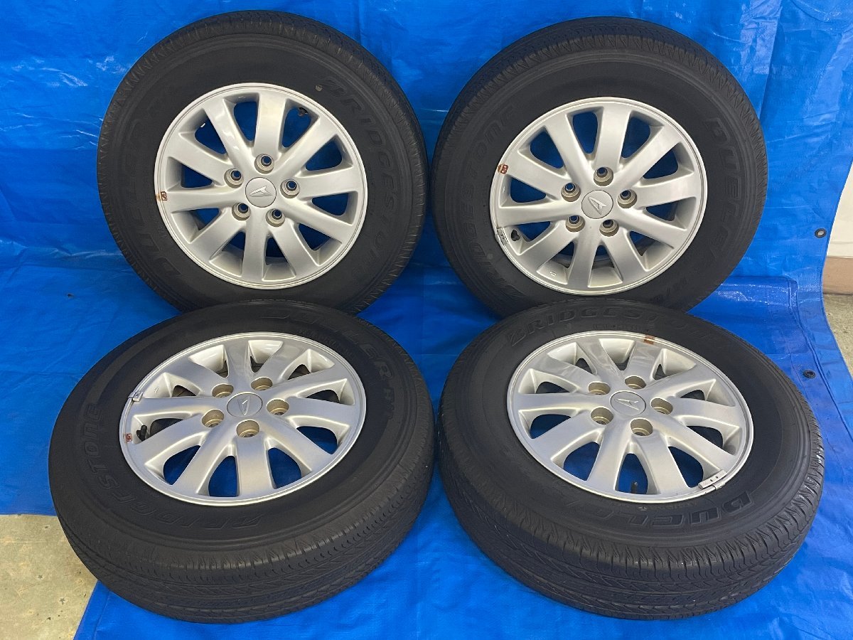 売り切り 中古タイヤホイール4本 テリオスキッド 15X5J PCD114.3 H5 175/80R15 8分山 製造2019年 401109 事務_画像1