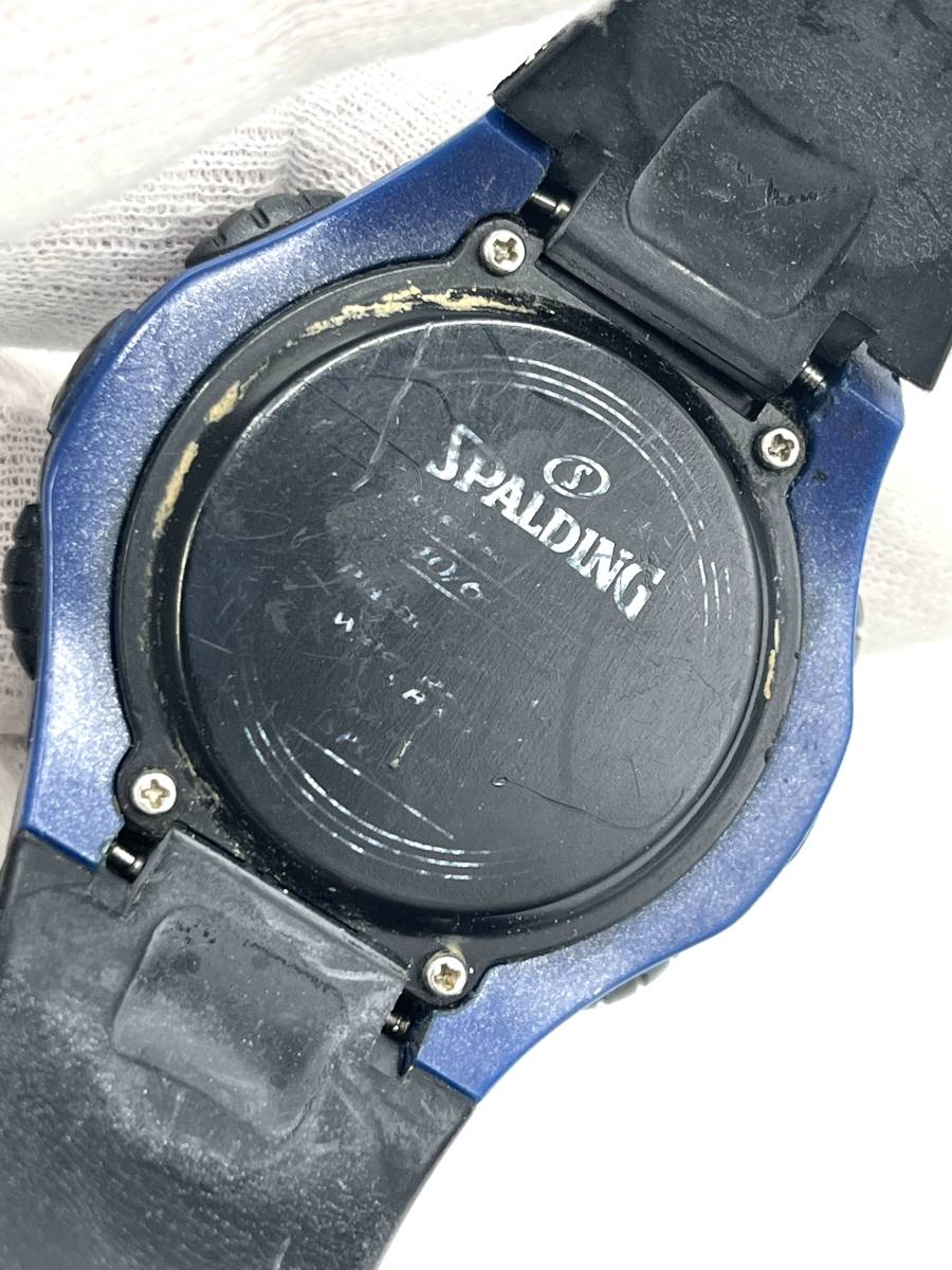 【電池切れ　現状品】SPALDING スポルディング　デジタル腕時計　メンズ　ケース：4.5　_画像8