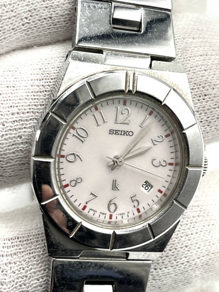 【電池切れ】SEIKO　セイコー　ルキア 7N82-0620 レディース腕時計 クォーツ　ライトピンク文字盤　ケース2.8　_画像1