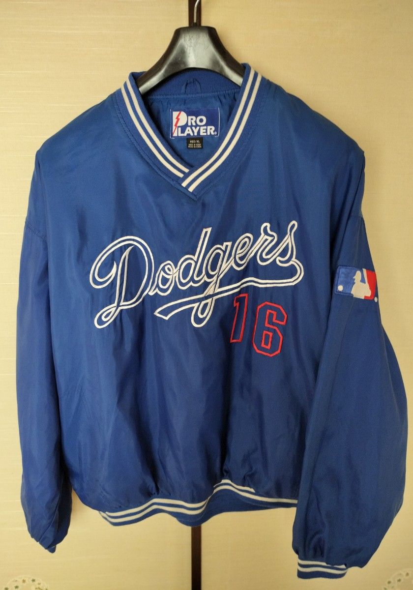 LA DODGERS 野茂英雄 Vネックナイロンジャケット サイズXL LA DODGERS 野茂英雄 Vネックナイロンジャケット サイズXL