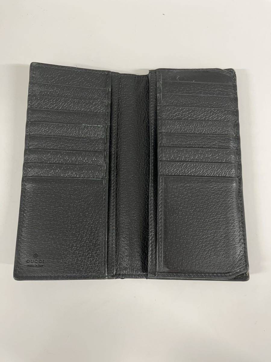 U1272/【中古品】GUCCI グッチ 2つ折り長財布 GGマーモント レザー ブラック 財布 黒 428740 メンズ 長財布_画像2