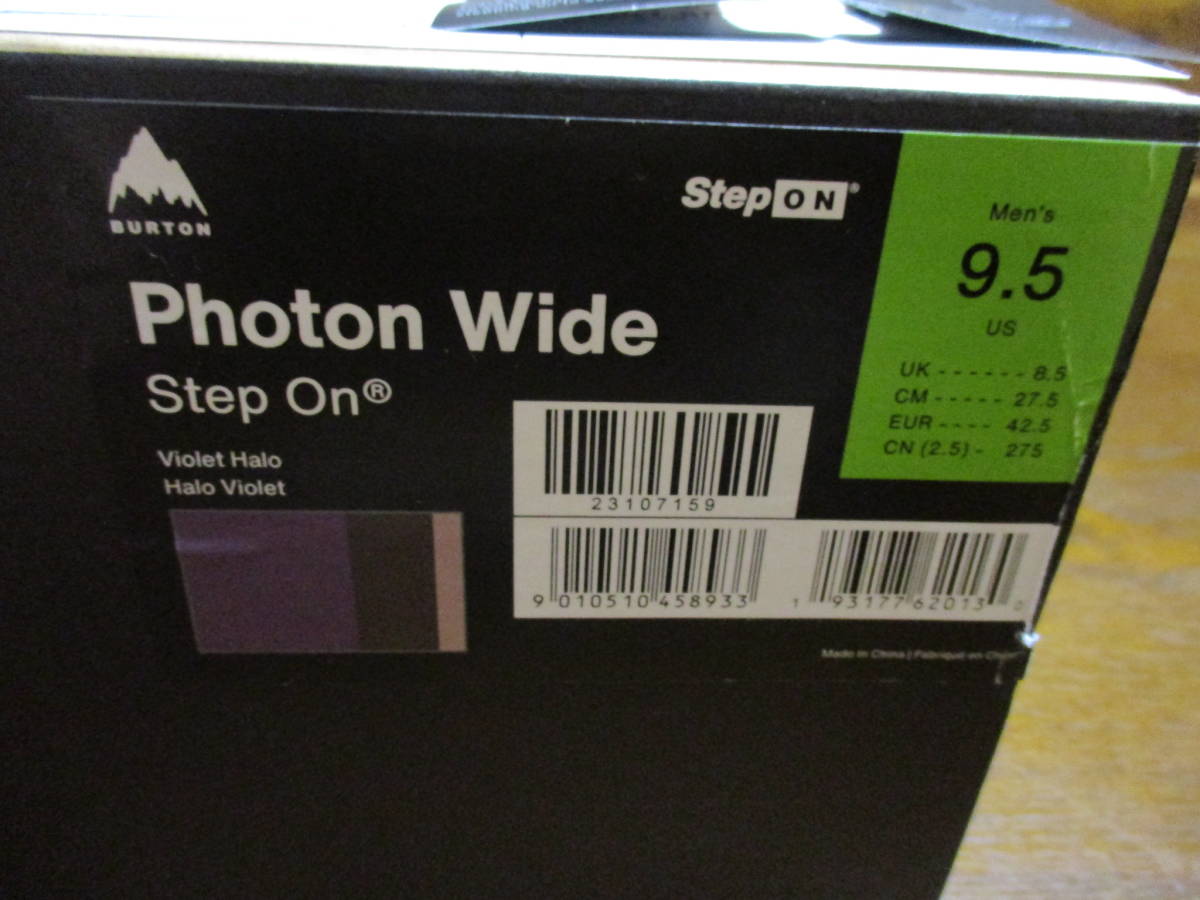 22‐23　BURTON　フォトン　ワイド　Photon Step On Wide アジアンフィット　ダブルボア 27.5cm 正規品_画像4