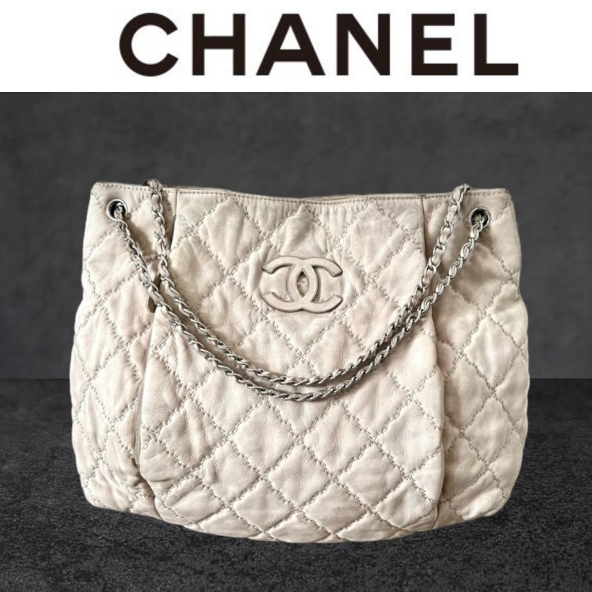 【美品】CHANEL シャネル ショルダーバッグ ココマーク チェーン レザー ショルダーバッグ_画像1