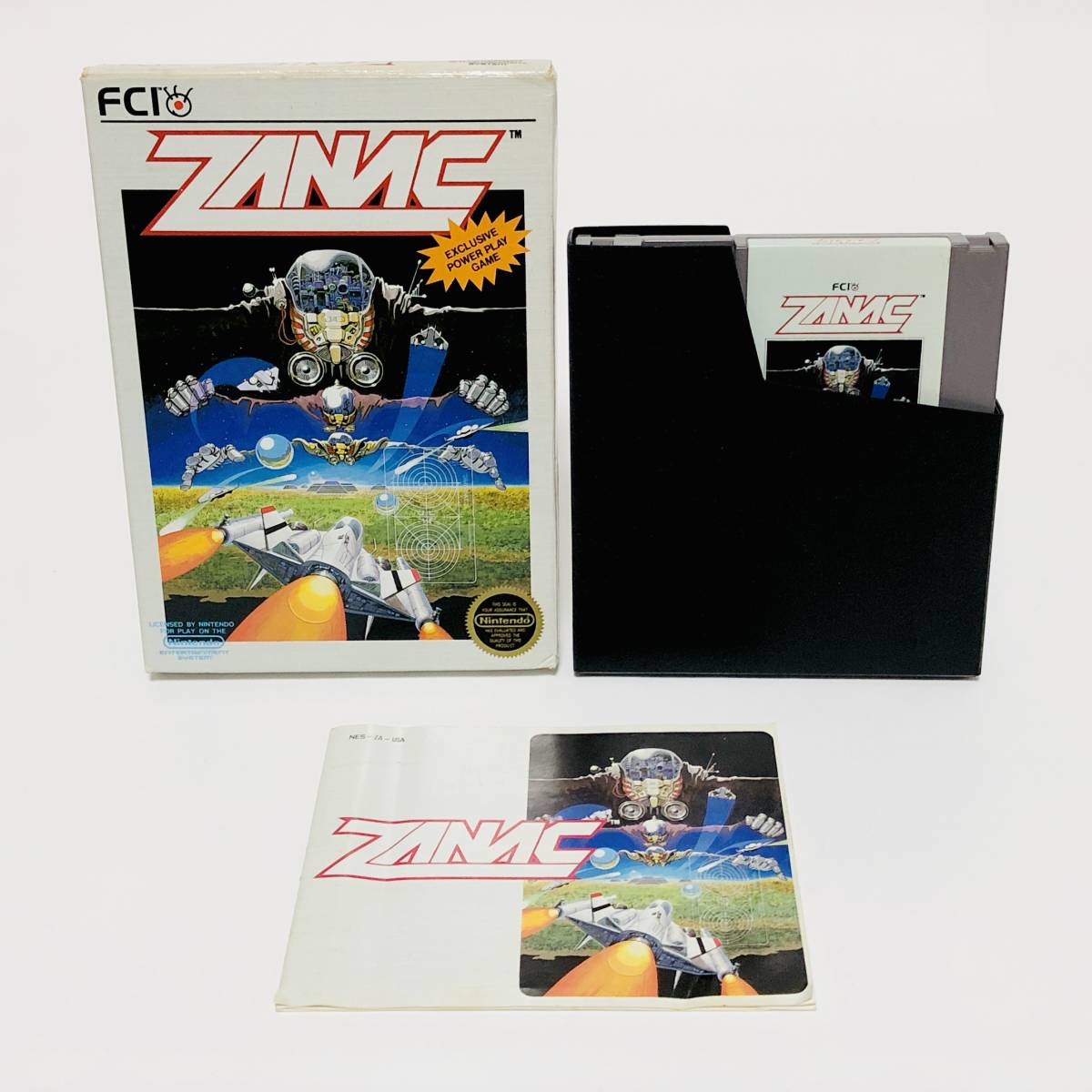 北米版 ファミコン NES ザナック 箱説付き 動作確認済み ポニー コンパイル Nintendo NES Zanac CIB FCI Pony Compile