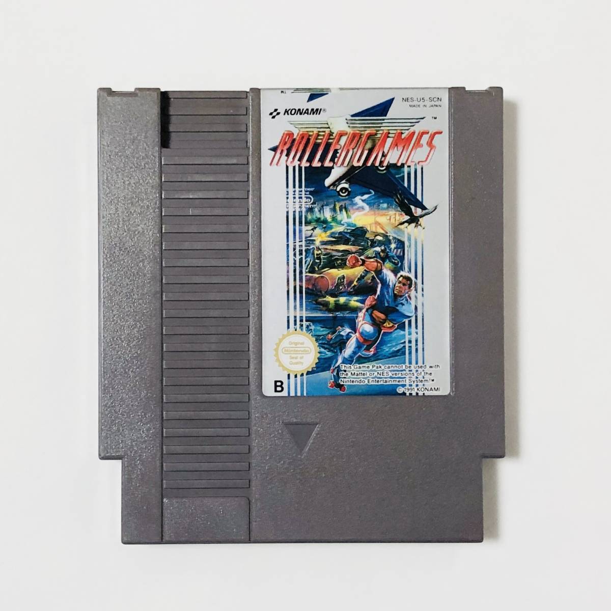 【送料無料】 欧州版 ファミコン NES ローラーゲームズ RollerGames (PAL B) ソフトのみ Konami コナミ レトロゲーム_画像3