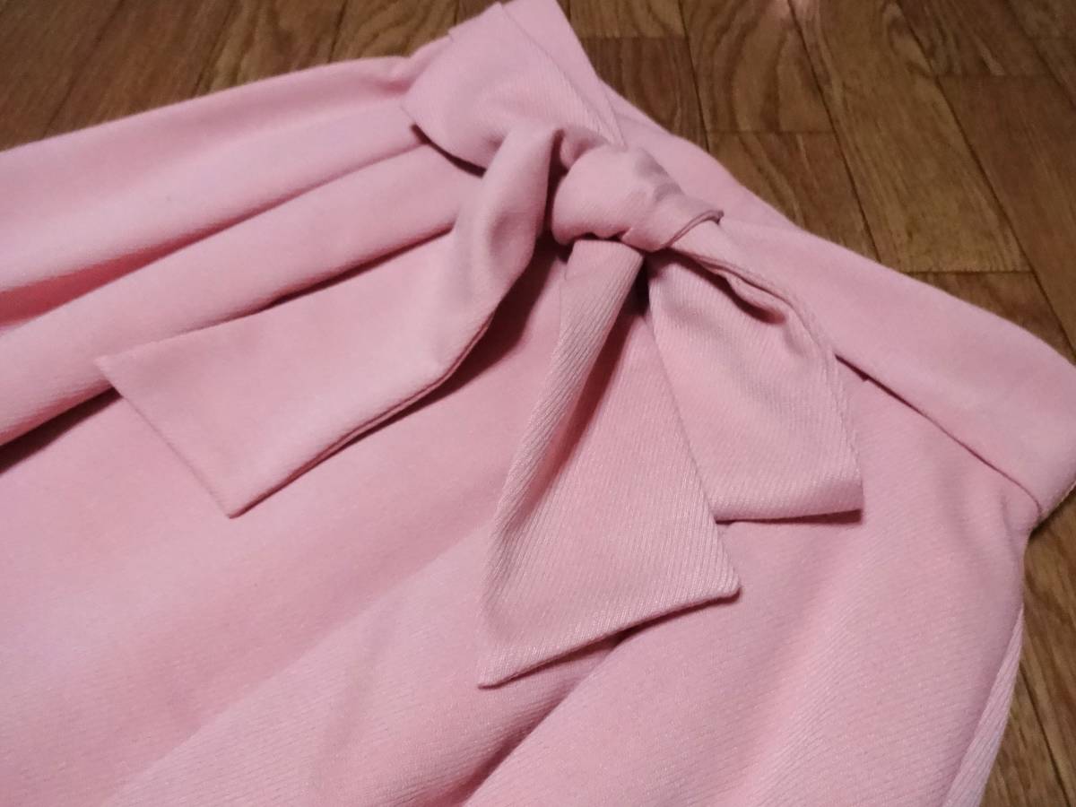 ワールド♪【Couture brooch】ピンクリボンスカート36★新品♪_画像2