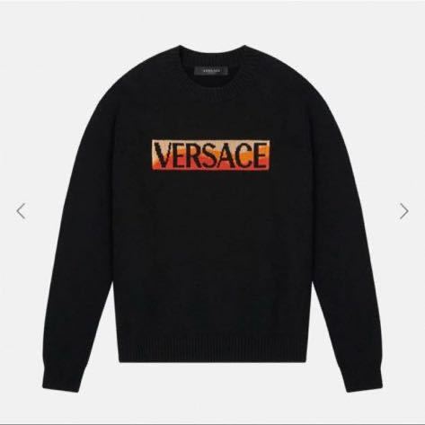 VERSACE brand with logo sweater black 48