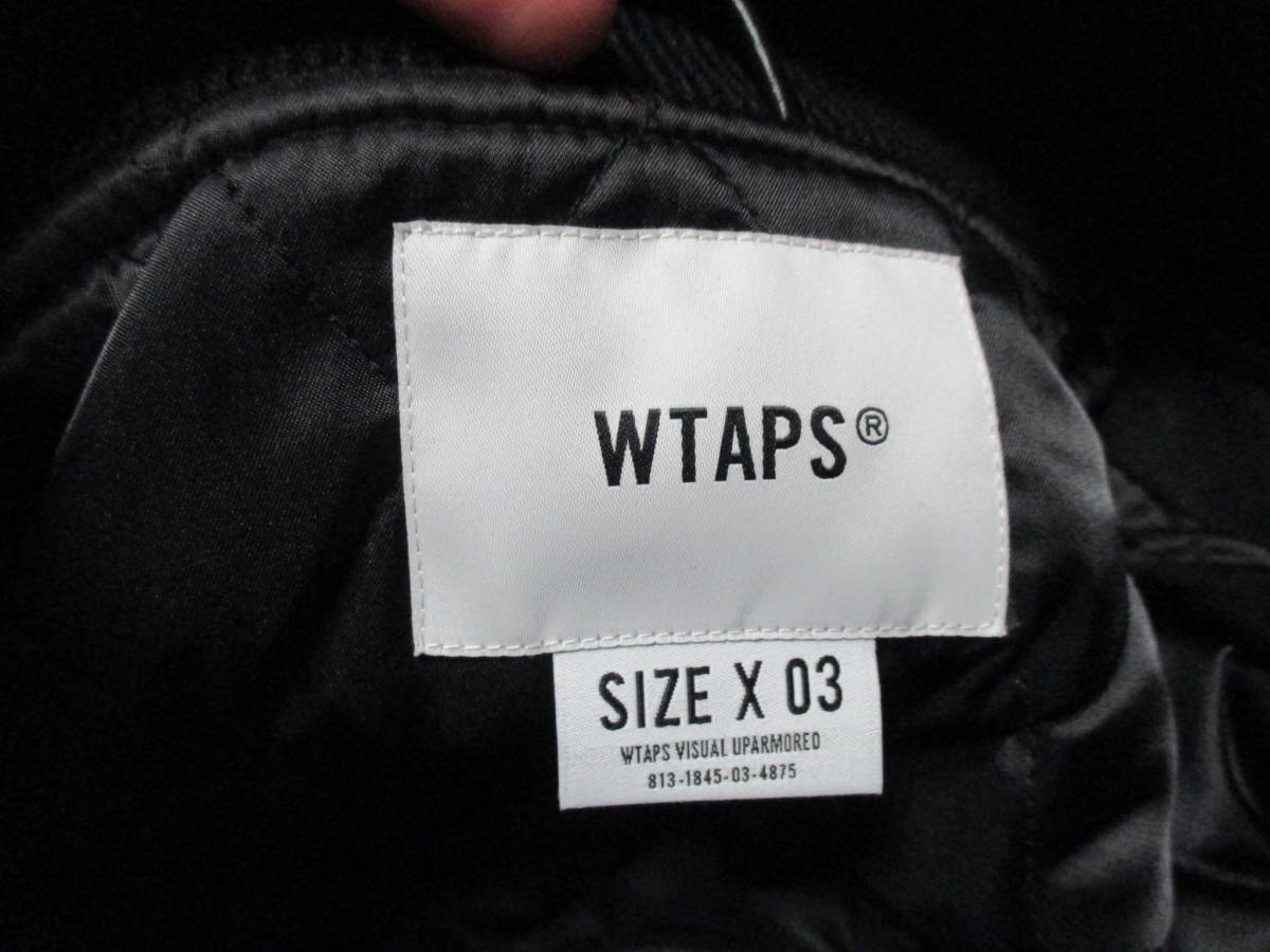 【新品未使用・送料800円】WTAPS 2022_SNEAK COLLECTION New Year's Limited Varsity Jacket Wool.Melton.Toon BLACK L 03 ダブルタップス_画像9