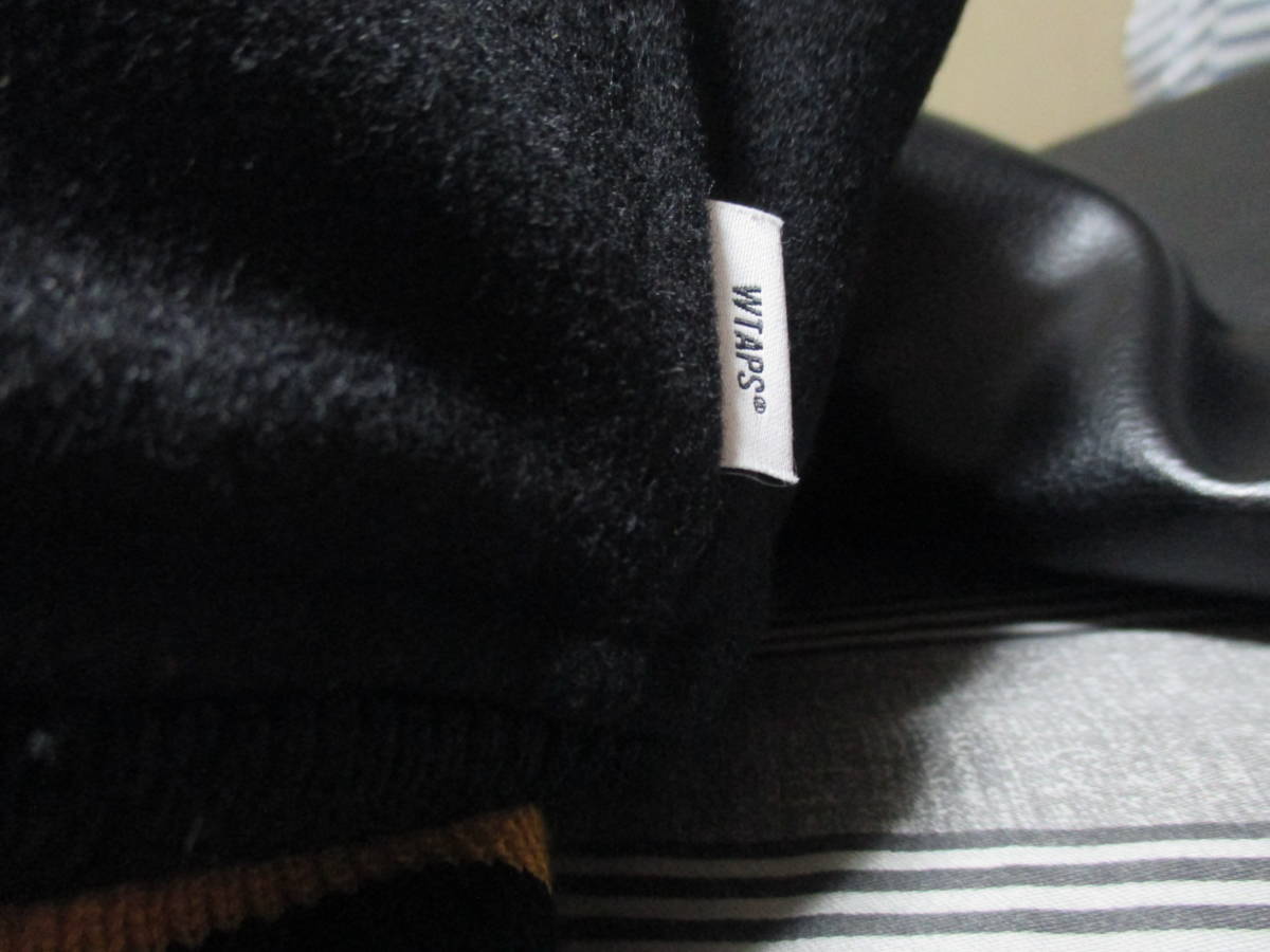 【新品未使用・送料800円】WTAPS 2022_SNEAK COLLECTION New Year's Limited Varsity Jacket Wool.Melton.Toon BLACK L 03 ダブルタップス_画像5