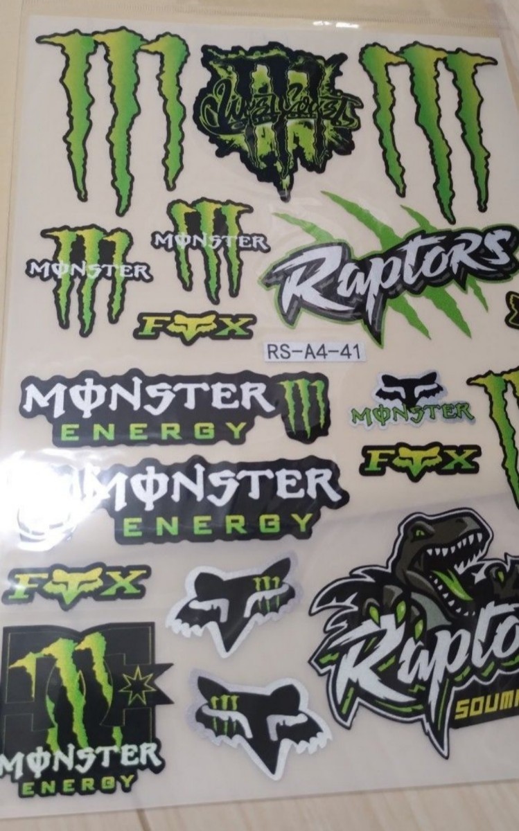 ２枚セット　防水反射　ステッカー/モンスターエナジー　 バイクステッカー　ヘルメットステッカー MONSTER ENERGY　デカール_画像9