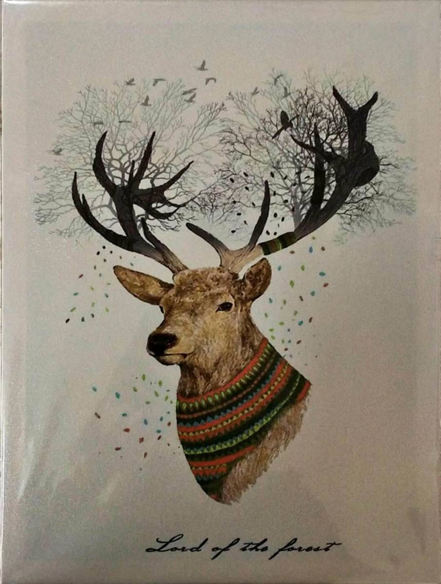  ornament 30cm X 40cm tree frame attaching picture art panel poster reindeer Christmas present oil painting interior work of art landscape painting business use YX-6