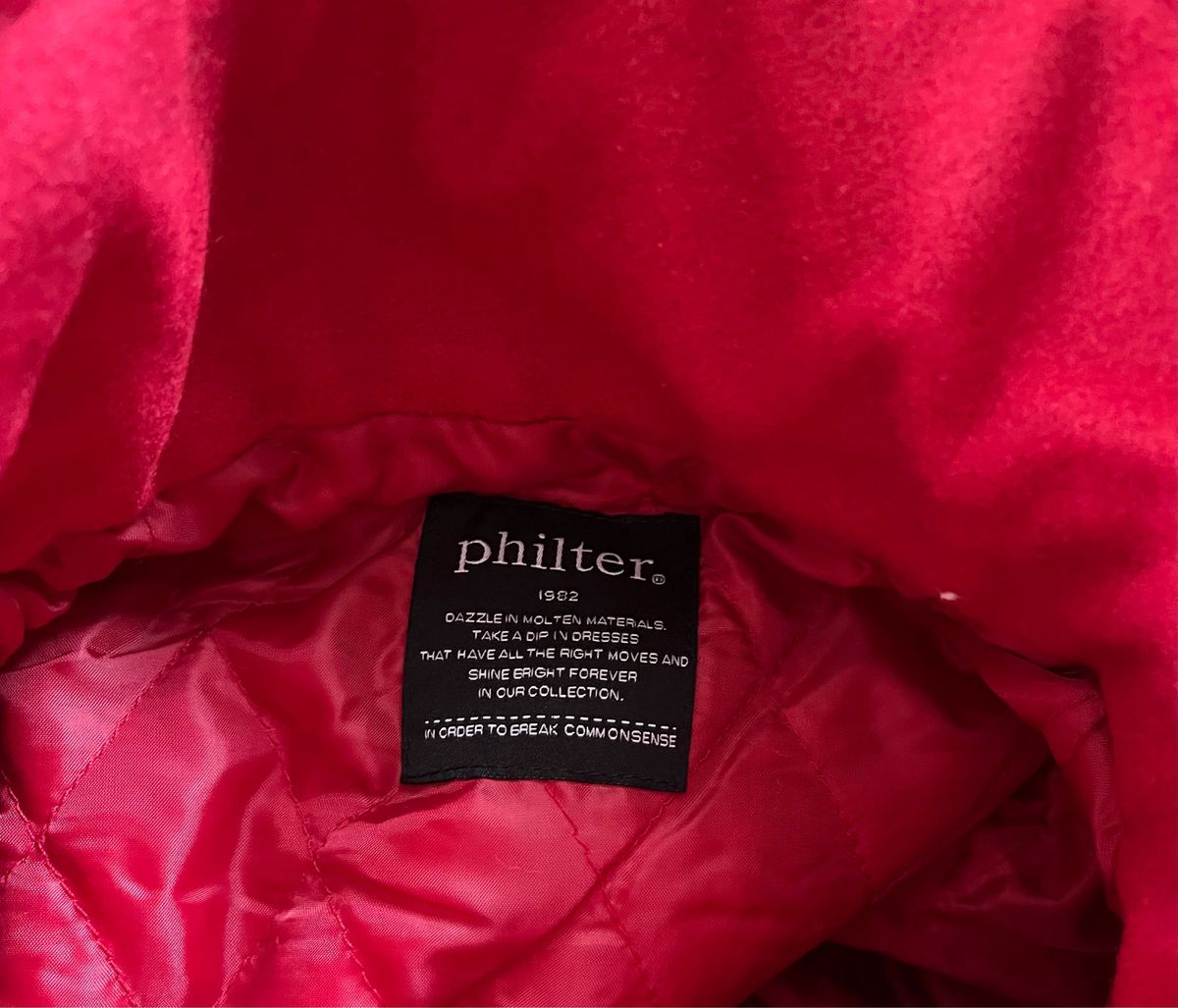philter ロングコート　新品未使用品　高級感　ウール アウター 長袖　内側キルティング　Lサイズ