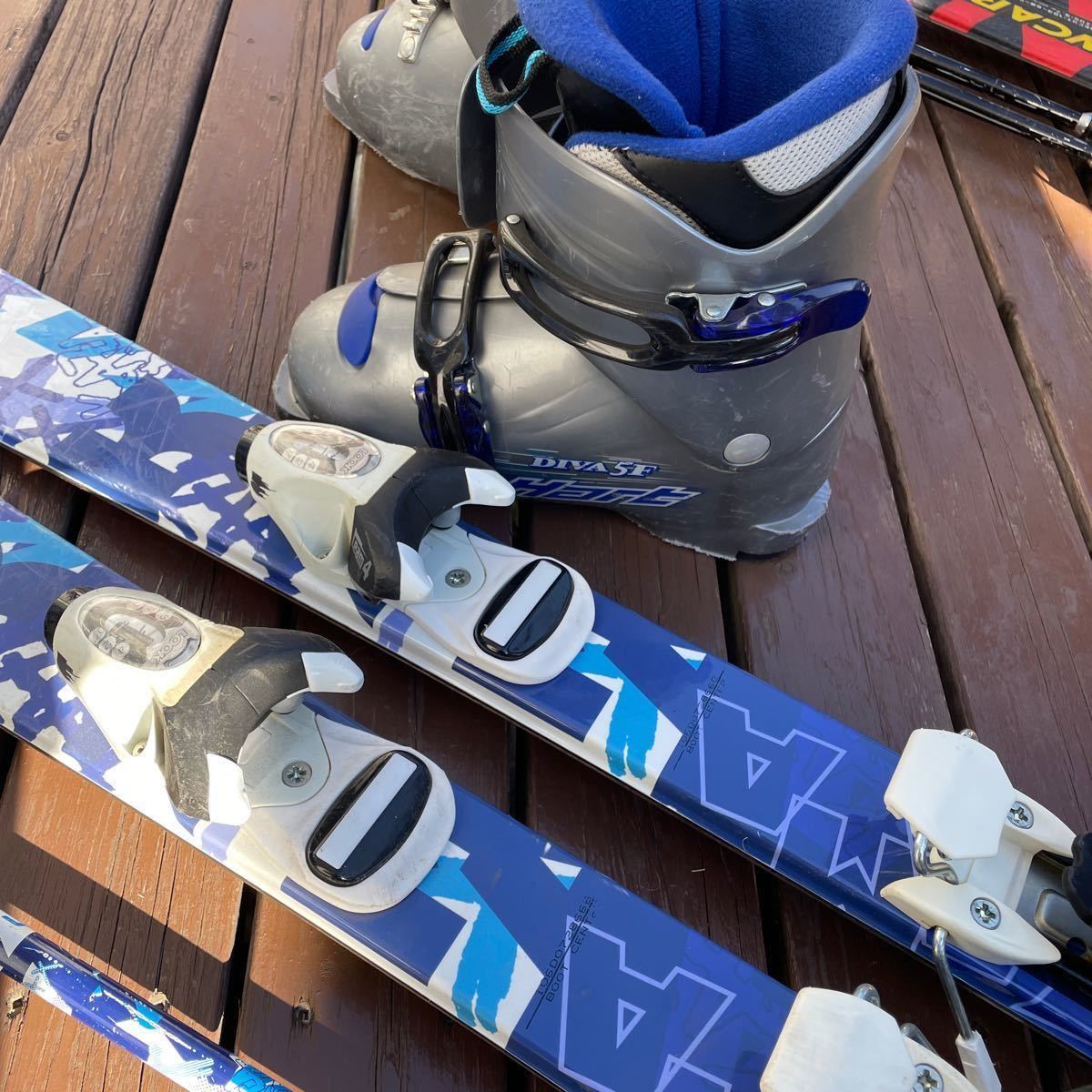 子供スキーセット　ジュニアスキー　3点セット　子供用　ブーツ21〜22_画像2