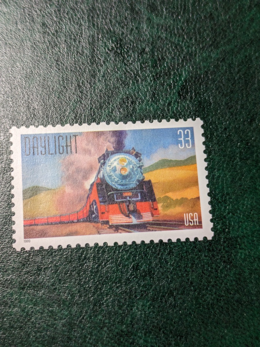 アメリカ記念切手 未使用　蒸気機関車　　1999年　 1種揃　ヒンジなし　額面以下_画像1